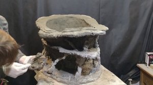 Коралловый риф. Вазон из цемента своими руками