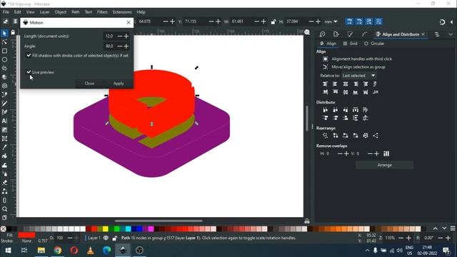 Create Awesome 3d Logo in inkscape . Useful for beginners. смотреть онлайн