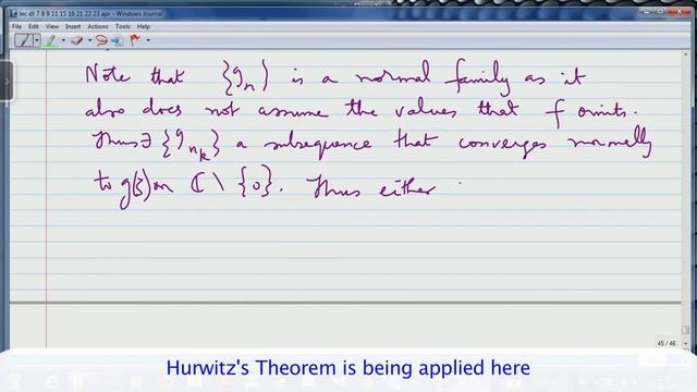 Mod-14 Lec-41 Proofs Of The Great And Little Picard Theorems