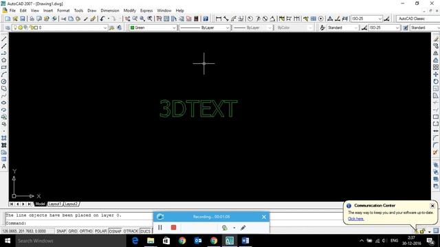 HOW TO WRITE A 3D TEXT IN AUTOCAD 2007 смотреть онлайн