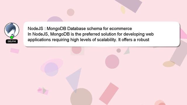 NodeJS : MongoDB Database schema for ecommerce смотреть онлайн