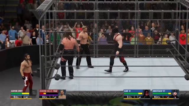 Undertaker & Kane vs DDP & Kanyon Summerslam 2001 WWE 2K16 simulation смотреть онлайн