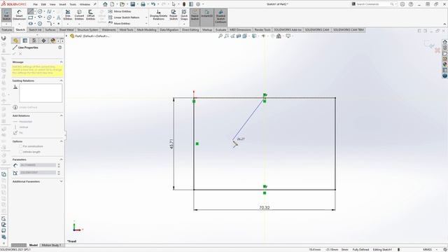Solidworks for Absolute Beginners I Tutorial-3 I Sketch Tools, Part-3 смотреть онлайн