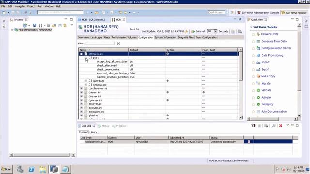 HANA Administration - INI Files смотреть онлайн