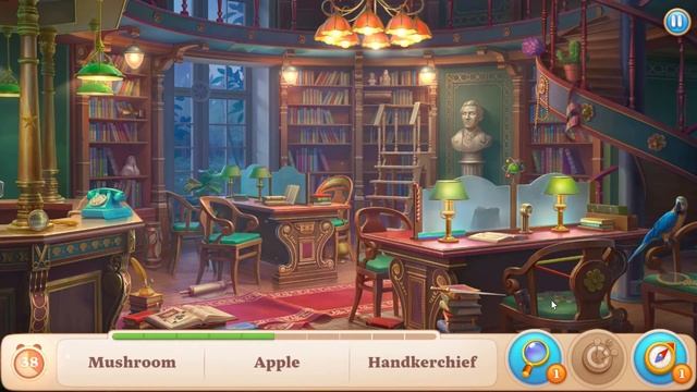 Manor Matters hidden objects Library #127 Pass HD | gerbera, post horn, crescent, cactus, film смотреть онлайн