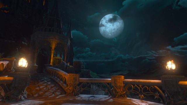 The Witcher Music & Ambience | Peaceful Night In Toussaint In 4K