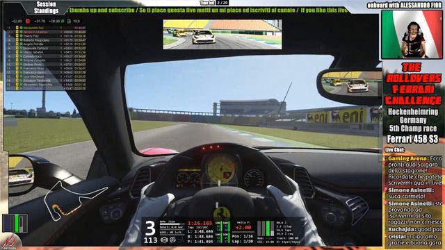 Assetto corsa Ferrari Challenge Ferrari 458 S3 The Rollovers Hockenheimring Germany 5th season race смотреть онлайн