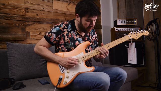 Fender LTD Player Strat MN Pacific Peach - Gear Demo смотреть онлайн