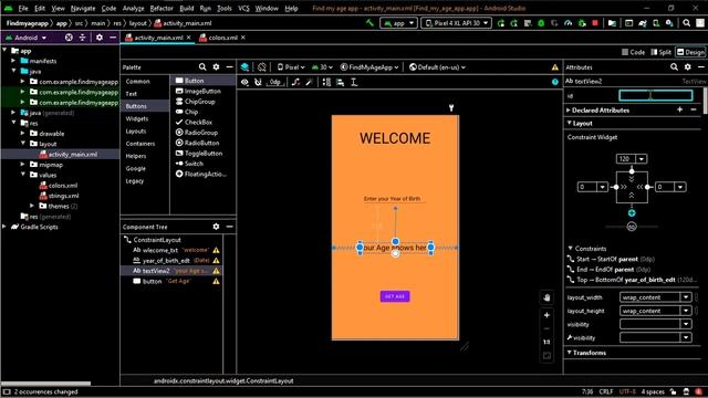 Android Find my Age App Tutorial ? Android Tutorial | Kotlin & Android Studio смотреть онлайн