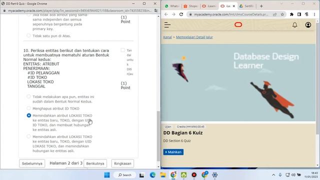 Section 6 Quiz Database Desain Oracle Academy @KuliahITN смотреть онлайн