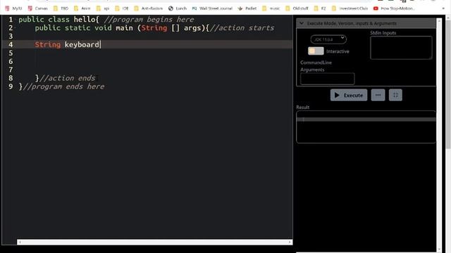 Java simple program with a String variable and output смотреть онлайн