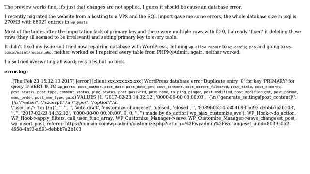 Wordpress: Wordpress Theme Customize doesn't save changes смотреть онлайн
