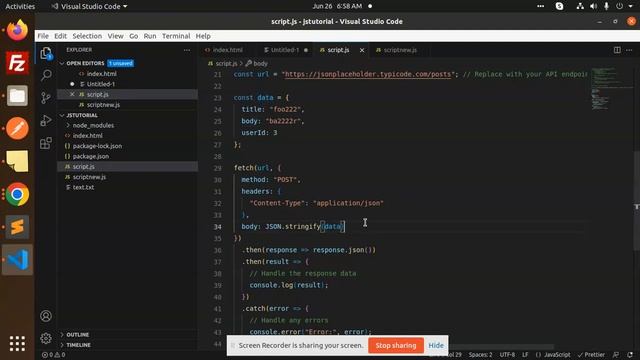 JavaScript Tutorial in Hindi #101 How to Use the JavaScript Fetch API to POST Data смотреть онлайн
