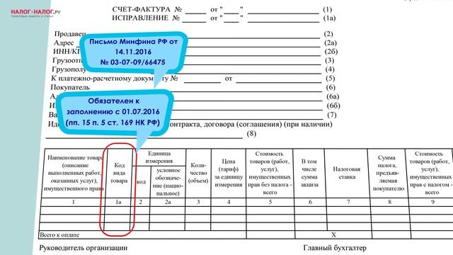 Новая форма счета-фактуры с 01.10.2017. Часть 1 смотреть онлайн