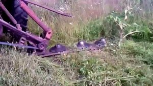 Трактор т 40, и роторная косилка.