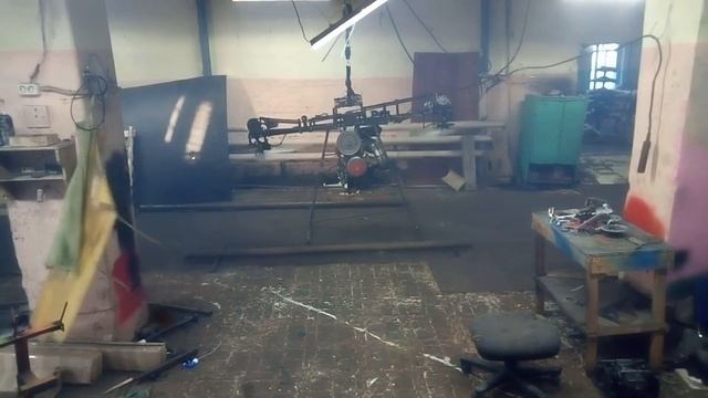 Бикоптер Муха с двигателем внутреннего сгорания. Bicopter Fly with an internal combustion engine смотреть онлайн