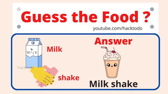 Guess The Food!|Guess The Food Quiz|hacktodo