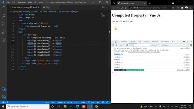 Computed Property | VUE JS 2 [Arabic] #vue_js_2 смотреть онлайн