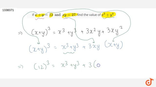 If `x+y =12 and xy = 27`; find the value of `x^3+y^3` смотреть онлайн
