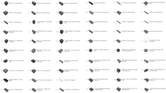 Lego WWII Panzer IV Ausf H Parts List смотреть онлайн