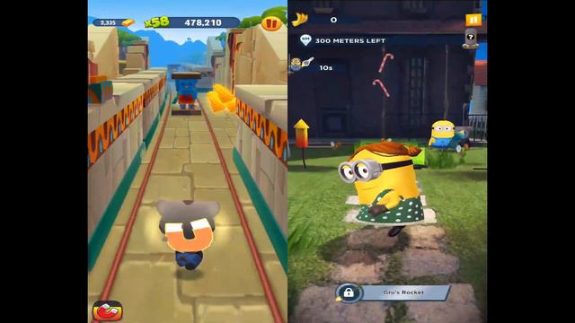 Office Tom Vs Minion Girl || Talking Tom Gold Run Vs Minion Rush