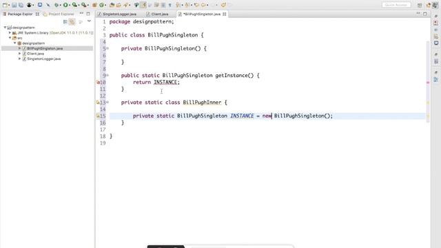 Singleton Design Pattern in Java - Bill Pugh Solution- Simplified Farooq смотреть онлайн