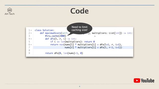 LeetCode 1770. Maximum Score from Performing Multiplication Operations | Visualization | Python смотреть онлайн