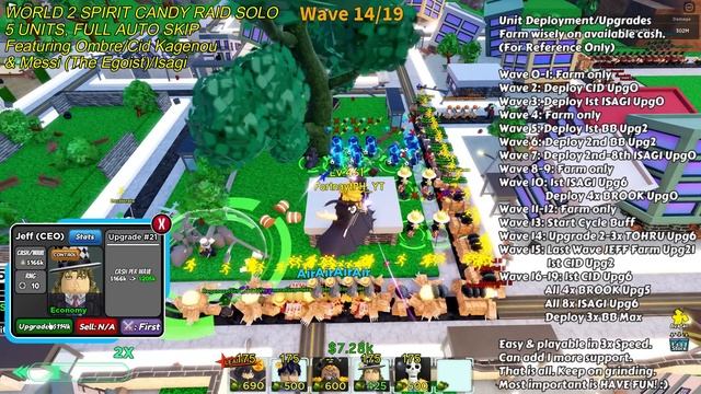 Cid & Isagi Beating Candy Raid | Solo 5 Units Full Auto Skip | All Star Tower Defense World 2 ROBLO смотреть онлайн