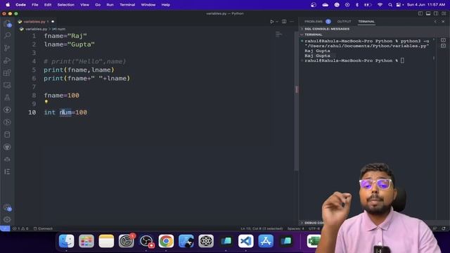 10.Variables in Python part-1 | Python for Beginners (Full Course) in Hindi смотреть онлайн