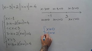 Уравнение с двумя моудлями  Как решать уравнения с двумя модулями