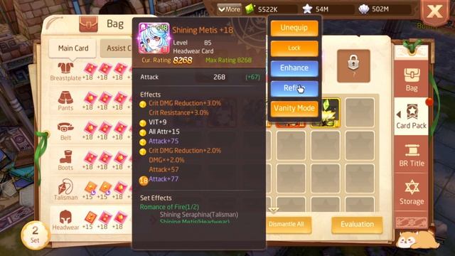 Enhance reforge Shining metis the best headwear card for now - Laplace M / ToW смотреть онлайн