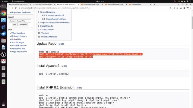 OWP 20231007 INTERNET OFFLINE instalasi moodle смотреть онлайн