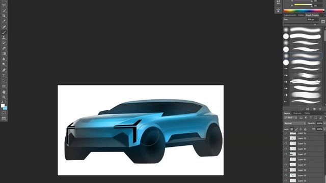 Car Design Sketch - Polestar 3 facelift смотреть онлайн
