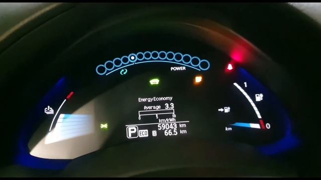 Nissan Leaf 30кв. Запас хода на скорости 151км/ч ? смотреть онлайн