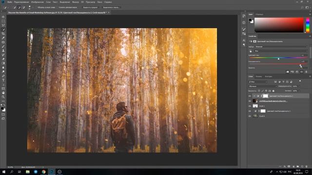 ОСЕННЯЯ ОБРАБОТКА в ФОТОШОПЕ // #изидизайн смотреть онлайн