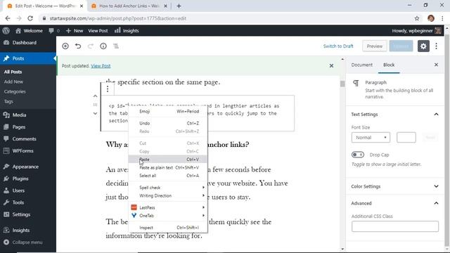 How to Add Anchor Links in WordPress (Step by Step) смотреть онлайн