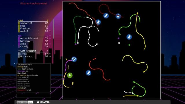 Curve Fever Remastered - Playtest #5 - 4v4v4v4v4 смотреть онлайн