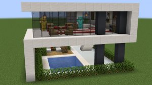 Майнкрафт - Как построить кварцевый современный дом. Minecraft