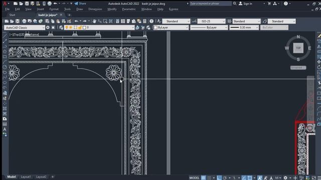 Autodesk AutoCAD 2022 TEMPLE GATE DESIGN смотреть онлайн