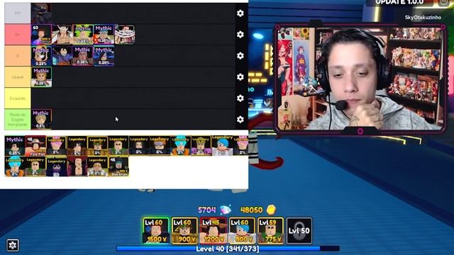 TIER LIST 100% SINCERA ANIME ADVENTURES Roblox смотреть онлайн