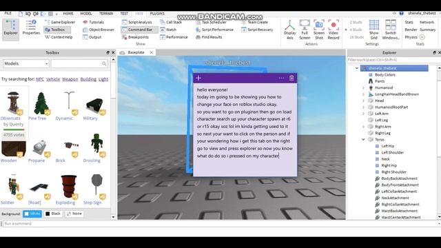 How to change a models face on Roblox Studio смотреть онлайн