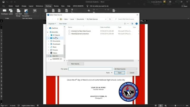 HOW TO CREATE BULK CERTIFICATES IN 4 EASY STEPS | Microsoft Office Mail Merge (Tagalog) [TUTORIAL] смотреть онлайн
