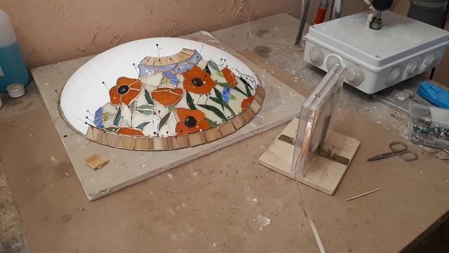 ЧАСТЬ 3. СВЕТИЛЬНИК В ТЕХНИКЕ ТИФФАНИ СВОИМИ РУКАМИ. DIY TIFFANY LAMP! смотреть онлайн