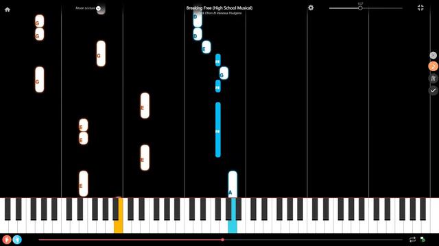 Breaking Free from High School Musical Piano Tutorial смотреть онлайн
