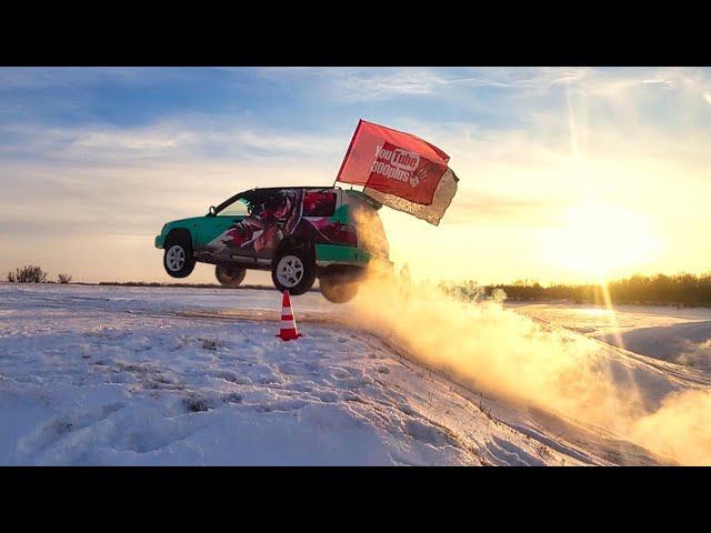 Взлетаем на Subaru с полосы пос. Луговое смотреть онлайн