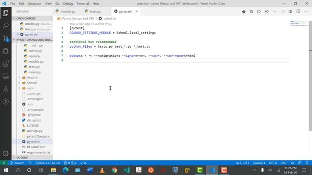 Pytest Django and Django Rest Framework: 7 - VS Code Integration смотреть онлайн