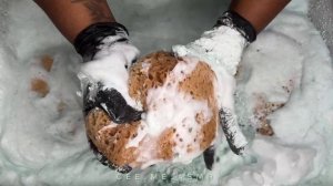 ASMR | PINE PINALEN & COMET POWDER | SATISFYING SPONGE SQUEEZING