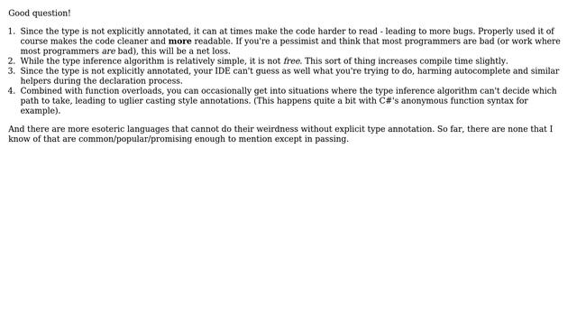 What's the tradeoff for type inference? (7 Solutions!!) смотреть онлайн