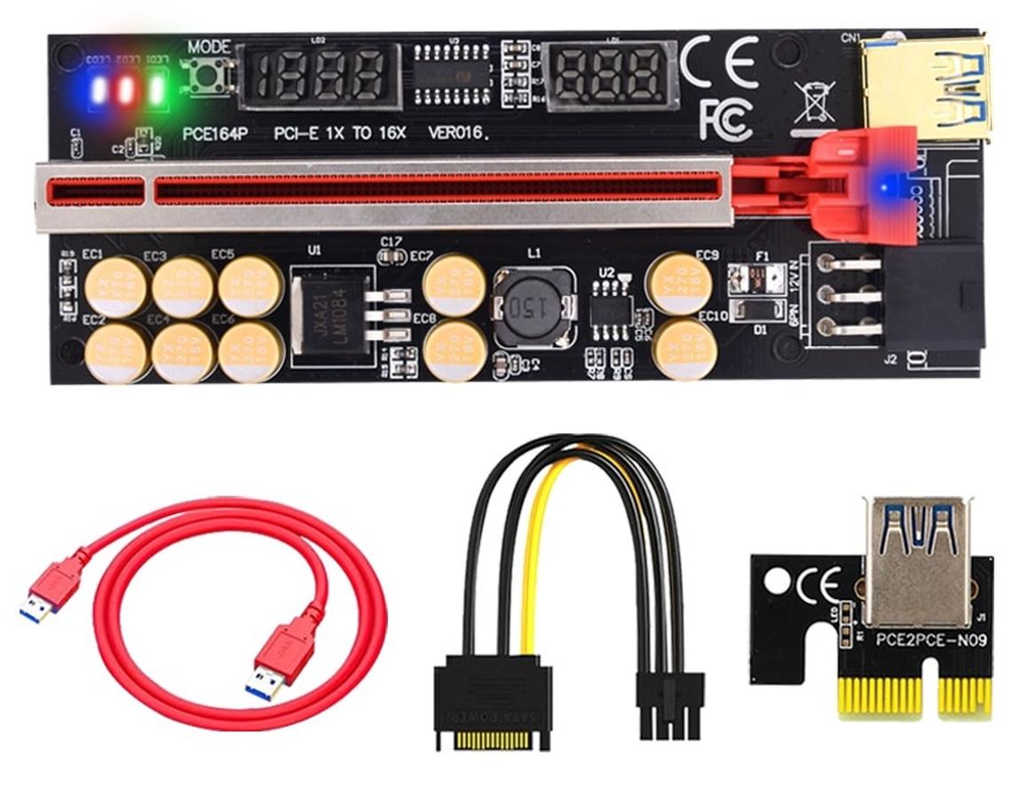 НОВИНКА!!! Новый райзер New Riser 016 VER016 с показаниями напряжения и температуры VS VER009S-Plus смотреть онлайн