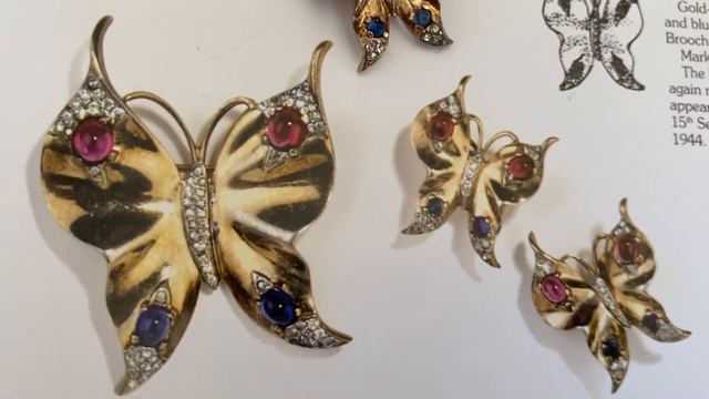 Trifari броши Бабочки #trifarivintage #винтажныеукрашения смотреть онлайн